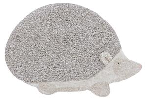 Šedý pratelný ručně tkaný bavlněný dětský koberec 90x130 cm Hedgehog – Lorena Canals