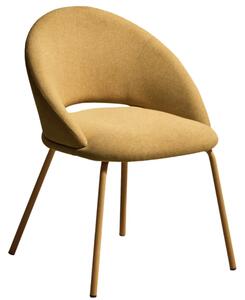 Kave Home Hořčicově žlutá čalouněná jídelní židle Bonali