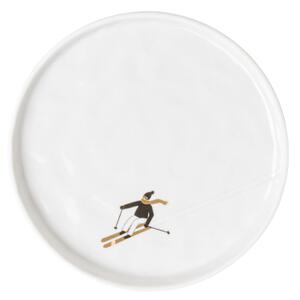 Porcelánový talířek Skiing