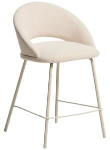 Kave Home Béžová čalouněná barová židle Bonali 65 cm