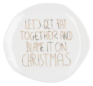 Porcelánový talířek Let's Get Fat Together