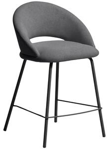 Kave Home Šedá čalouněná barová židle Bonali 65 cm