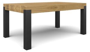 Majstrštych Konferenční stolek Hvízdáček Typ a sukovitost dřeva: Dub sukovitý/rustikální (0 Kč), Barva kovových nohou: Černá mat - RAL 9005 (0 Kč), velikost stolku (D x Š x V): 80 x 60 x 45 (cm)