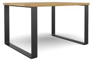 Konferenční stolek Budníček Typ a sukovitost dřeva: Dub s méně suky (0 Kč), Barva kovových nohou: Černá mat - RAL 9005 (0 Kč), velikost stolku (D x Š x V): 50 x 50 x 45 (cm)