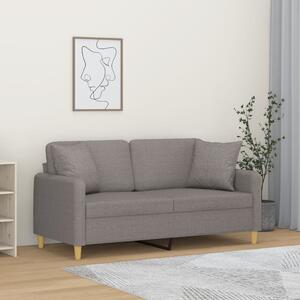 2místná pohovka s polštáři taupe 140 cm textil 3200916