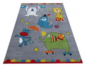 Barevný koberec s motivem Veselá zvířátka