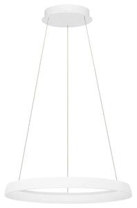 Nova Luce Bílé kovové závěsné LED světlo Ovia 60 cm
