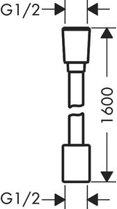 Hansgrohe Designflex textilní sprchová hadice 160 cm, kartáčovaný bronz 28260140
