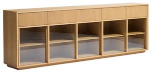 LÉTO -15% Kave Home Dubová komoda Helvine 243 x 40 cm