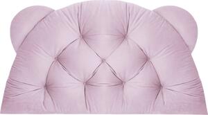 Čalouněná opěrka hlavy BEAR Velvet 95x55 cm - růžová