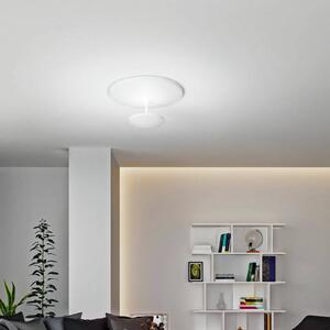 Fabas Luce LED stropní svítidlo Conrad, bílé, Ø 50 cm, kov, stmívatelné, stmívatelný, Bílá / opál, Obývací pokoj / jídelna, kov, Moderní