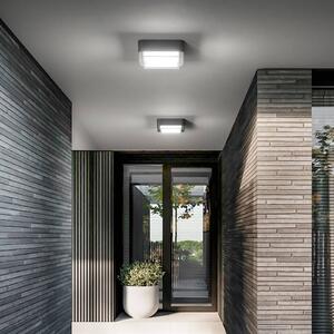 Fabas Luce Venkovní stropní svítidlo LED Diuk, tmavě šedé, kov, IP65, Černá, Hliník, Moderní