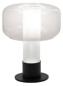 Fabas Luce Stolní lampa Flick, čirá, sklo, 28 cm, stmívatelná, E14, stmívatelný, Čirá / transparetní, Obývací pokoj / jídelna, Sklo, Moderní