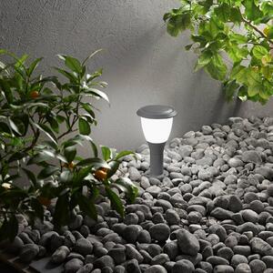 Fabas Luce Základna lampy Thiago, 30 cm, tmavě šedá, kov, E27, IP65, stmívatelný, Černá, Hliník, Moderní