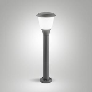 Fabas Luce Osvětlení cesty Thiago, 60 cm, tmavě šedá, kov, E27, IP65, stmívatelný, Černá, Hliník, Moderní
