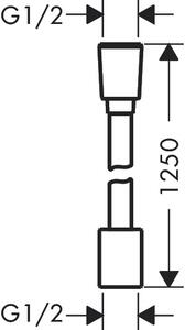 Hansgrohe Designflex Planet Edition Textilní sprchová hadice 125 cm, Béžová (recyklace), 28221210