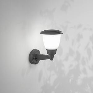 Fabas Luce Venkovní nástěnné svítidlo Thiago, tmavě šedé, kov, 20 cm, E27, IP54, stmívatelný, Černá, Hliník, Moderní
