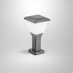 Fabas Luce Základna svítidla Lena, 30 cm, tmavě šedá, kov, E27, IP65, stmívatelný, Černá, Hliník, Moderní