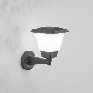 Fabas Luce Venkovní nástěnné svítidlo Lena, tmavě šedé, kov, E27, 27 cm, IP54, stmívatelný, Černá, Hliník, Moderní