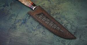 KnifeBoss damaškový nůž Chef 6.8" (172 mm) Burl Wood VG-10