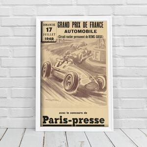 Retro plakát Retro plakát AutoMobile Grand Prix de France