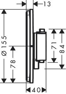 Hansgrohe ShowerSelect Comfort S Termostat pod omítku pro 2 spotřebiče, kartáčovaný bronz 15554140
