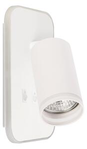 LED Nástěnné bodové svítidlo PIPE 1xGU10/10W/230V + LED/6W bílá