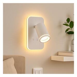 LED Nástěnné bodové svítidlo PIPE 1xGU10/10W/230V + LED/6W bílá