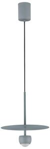 Nova Luce Modrošedé kovové závěsné LED světlo Edem 30 cm