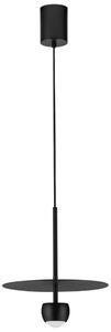 Nova Luce Černé kovové závěsné LED světlo Edem 30 cm