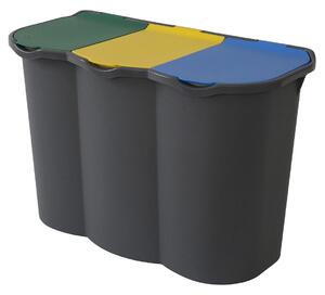 BELLI e FORTI s.r.l. Belli E Forti sestava na tříděný odpad UNICA, černá, plast, 80 L