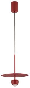 Nova Luce Červené kovové závěsné LED světlo Edem 30 cm