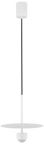 Nova Luce Bílé kovové závěsné LED světlo Edem 30 cm