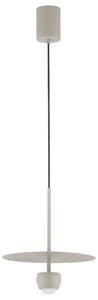 Nova Luce Béžové kovové závěsné LED světlo Edem 30 cm