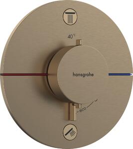 Hansgrohe ShowerSelect Comfort S Termostat pod omítku pro 2 spotřebiče, kartáčovaný bronz 15554140