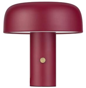 Nova Luce Červená kovová stolní LED lampa Noelia