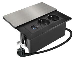 Solight PP128C-PD20 - Vestavná zásuvka 20W 2Z + USB-A + USB-C