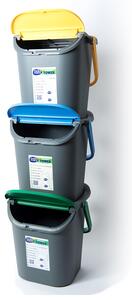 BELLI e FORTI s.r.l. Belli E Forti koše na tříděný odpad TOWER, stohovatelné, šedý, plast, 3 x 30 L