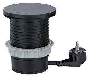 Solight PP119CWB - Vestavná zásuvka s bezdr. nabíj. 10W 1Z + USB A+C černá