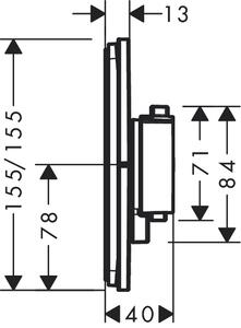 Hansgrohe ShowerSelect Comfort E Termostat pod omítku, chrom 15574000