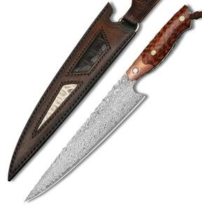 KnifeBoss damaškový nůž Chef 8" (205 mm) Snakewood VG-10