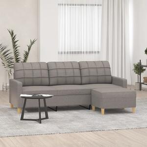 3místná pohovka s podnožkou taupe 180 cm textil 3201008