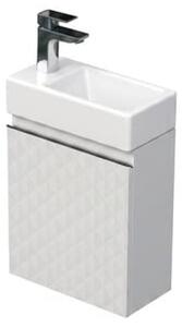 Koupelnová skříňka s umyvadlem SAT Cube Way 40x47,5x20 cm bílá mat CUBE3D40DLB