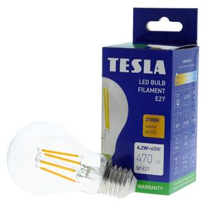 TESLA lighting Tesla - LED žárovka Filament RETRO BULB, E27, 4,2W, 230V, 470lm, 15 000h, 2700K , 360°