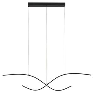 Nova Luce Černé kovové závěsné LED světlo Brio 115 cm