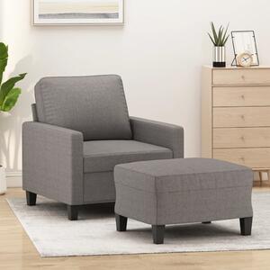 Křeslo s podnožkou taupe 60 cm textil 3201036