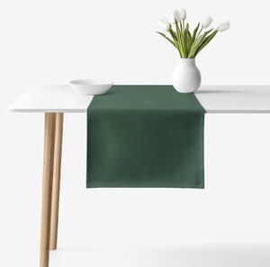 Goldea běhoun na stůl 100% bavlněné plátno - tmavě zelený 35x140 cm