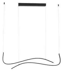 Nova Luce Černé kovové závěsné LED světlo Brio 104 cm