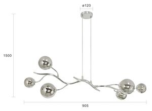 Brilagi - LED Lustr na lanku MISTEL 6xG9/3W/230V černý chrom/kouřová