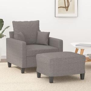 Křeslo s podnožkou taupe 60 cm textil 3201088